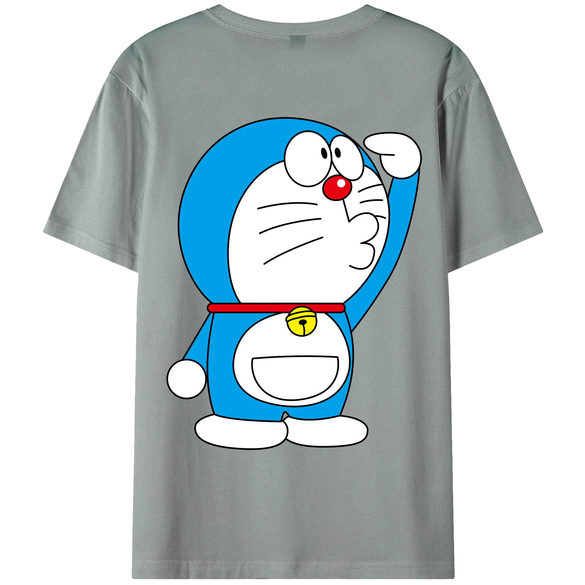 （画像用） ドラえもん Doraemon 綿100％ メンズ半袖Tシャツ（バックプリント） 通気性